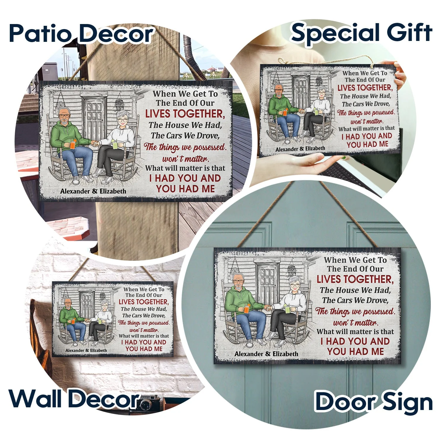 The Day I Met You - Anniversary, Birthday, Home Decor Gift For Spouse, Lover, Husband, Wife, Boyfriend, Girlfriend, Couple - Personalized Custom Wood Rectangle Sign - Image 6