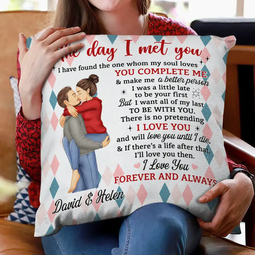 The Day I Met You I Have Found Couples - Personalized Pillow - Image 2