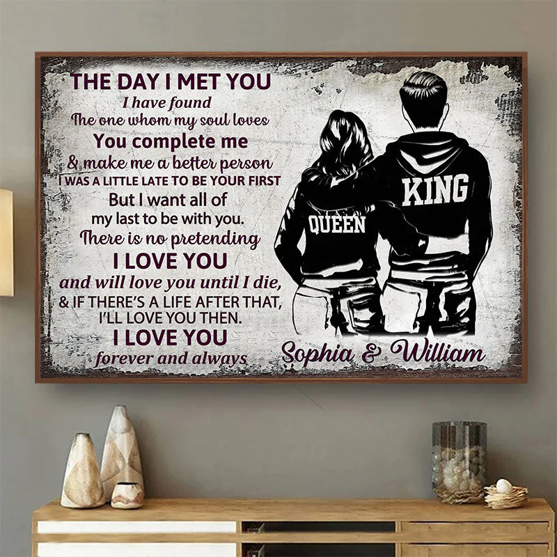 The Day I Met You I Have Found - Gift For Couple - Personalized Custom Poster - Image 2