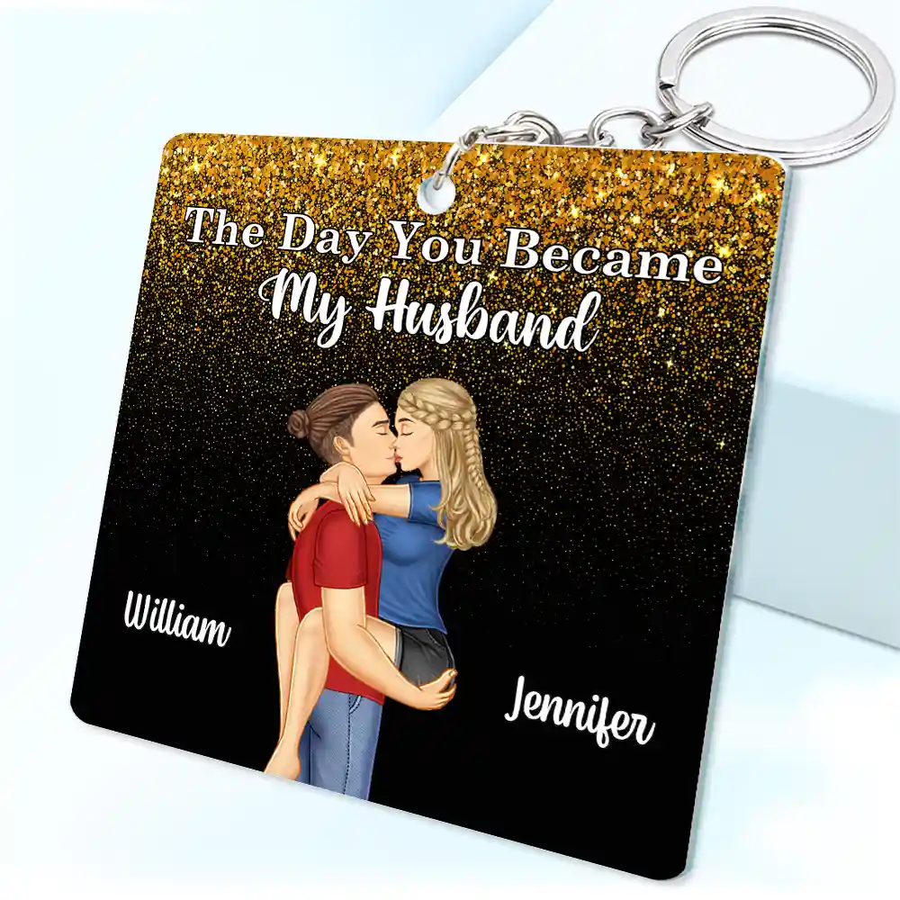 The Day You Became My Boyfriend Calendar - Personalized Acrylic Keychain - Image 2