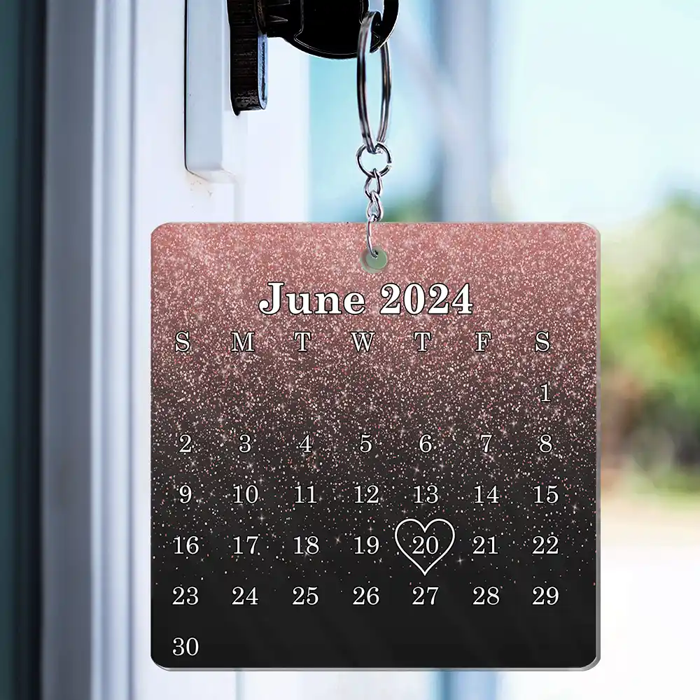 The Day You Became My Boyfriend Calendar - Personalized Acrylic Keychain - Image 3
