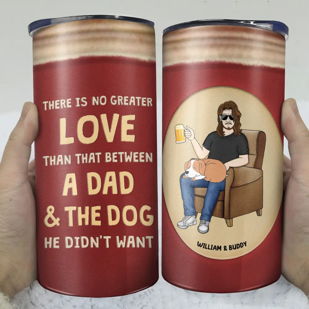 The Dog He Didn't Want - Personalized 4 In 1 Can Cooler Tumbler - Image 3