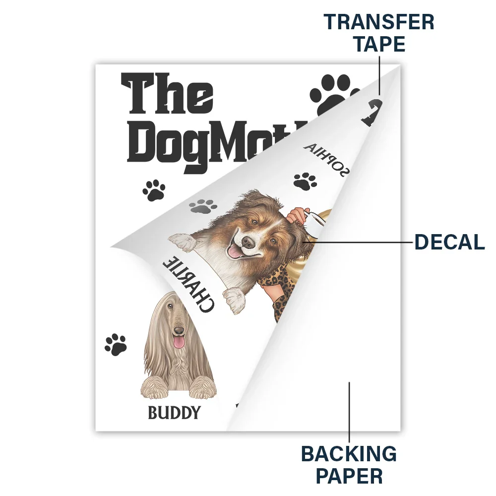 The Dog Mother Dog Mom - Personalized Decor Decal - Image 4