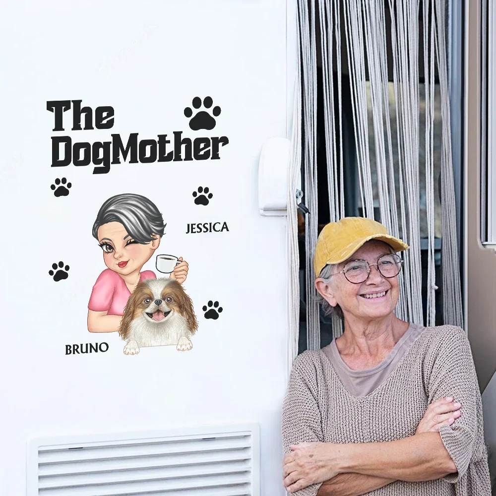 The Dog Mother Dog Mom - Personalized Decor Decal - Image 5