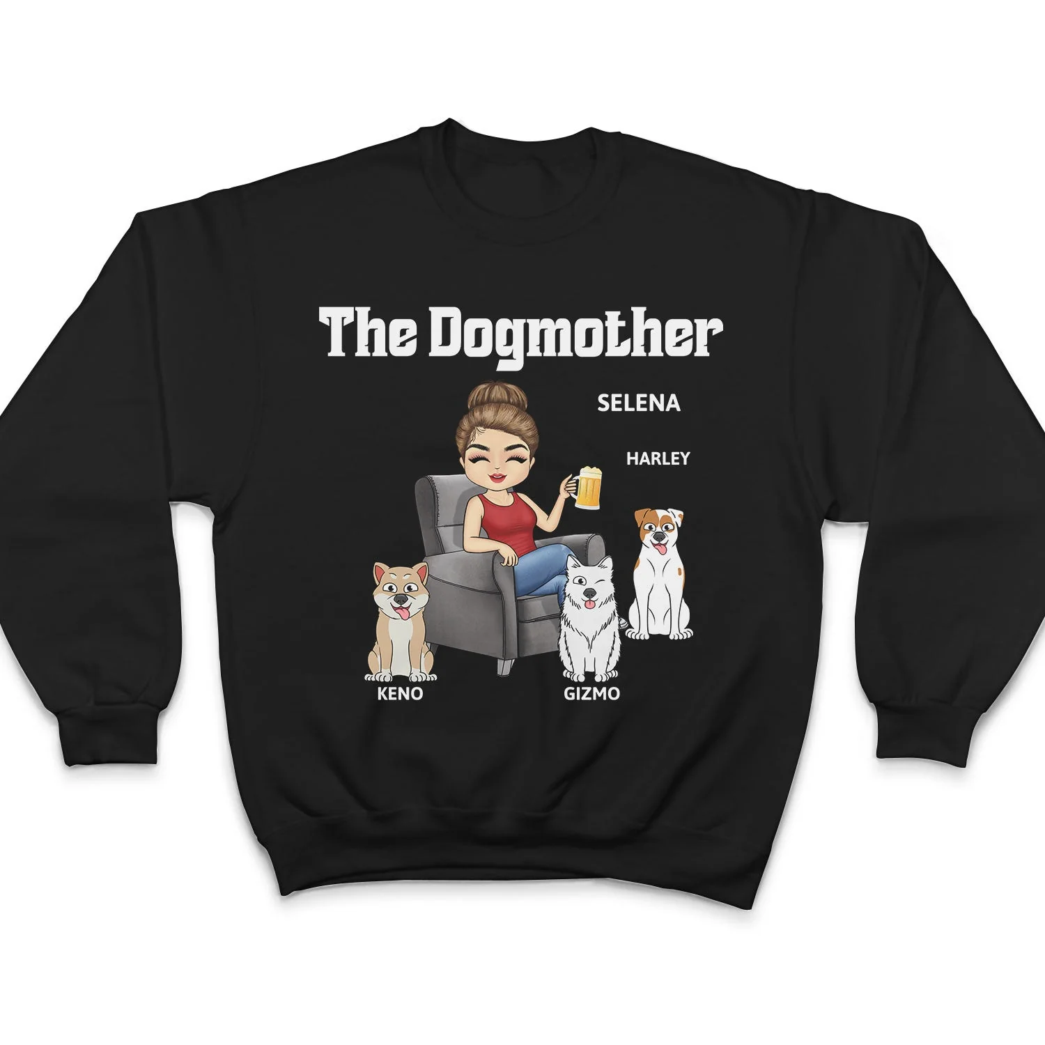 The Dog Mother - Gift For Dog Moms, Dog Lovers, Women, Yourself - Personalized T Shirt - Image 5