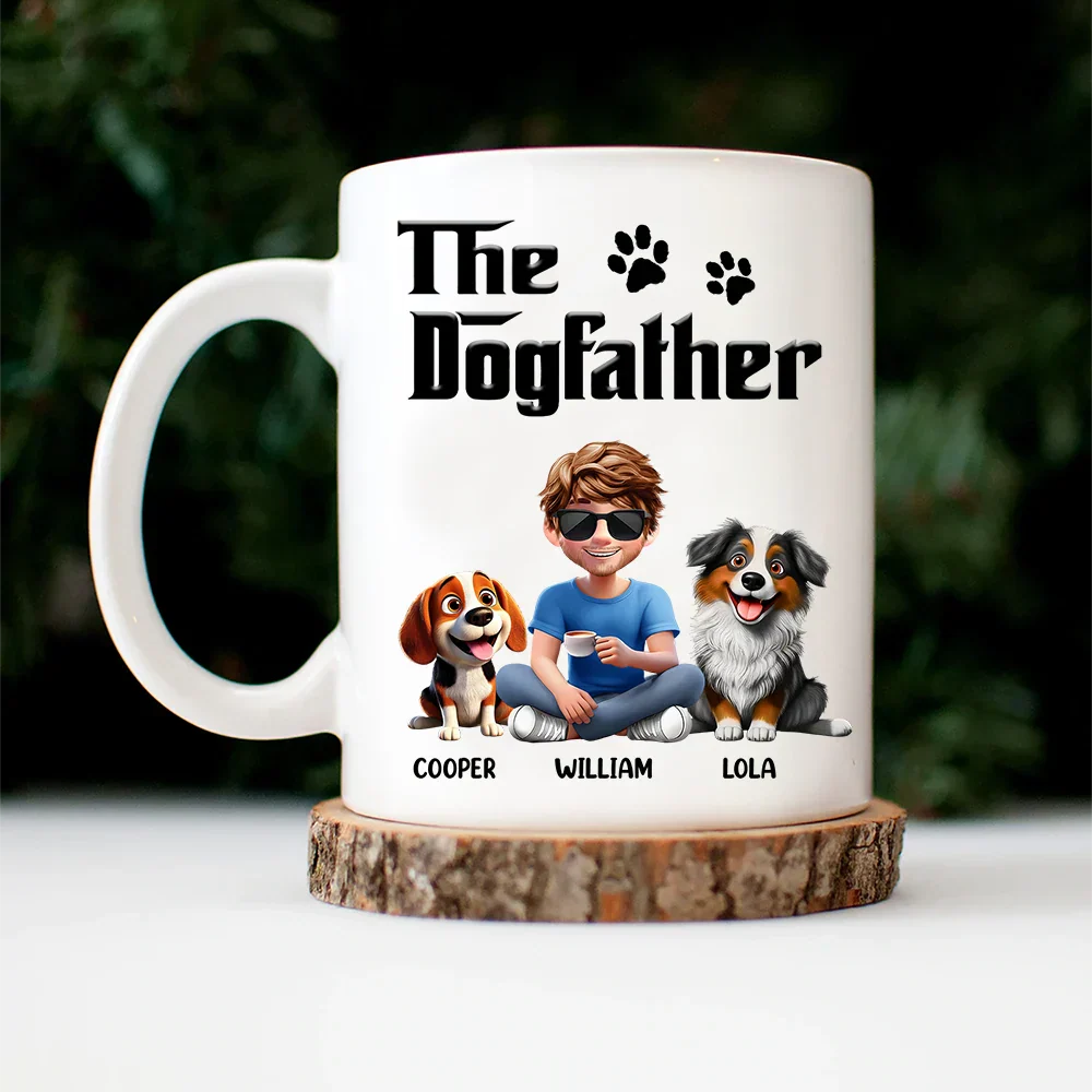 The Dogfather 3D Pet Lover - Personalized Mug - Image 5