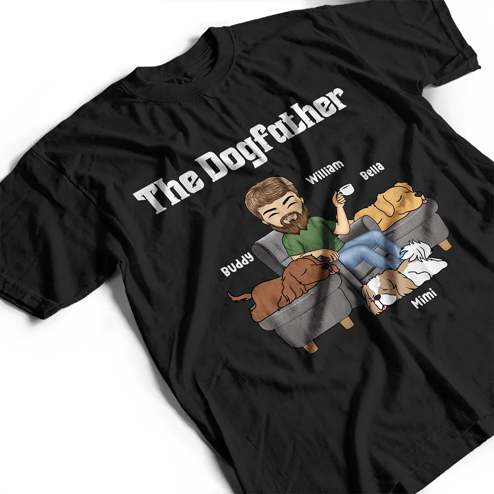 The Dogfather Dogmother - Personalized T Shirt - Image 3
