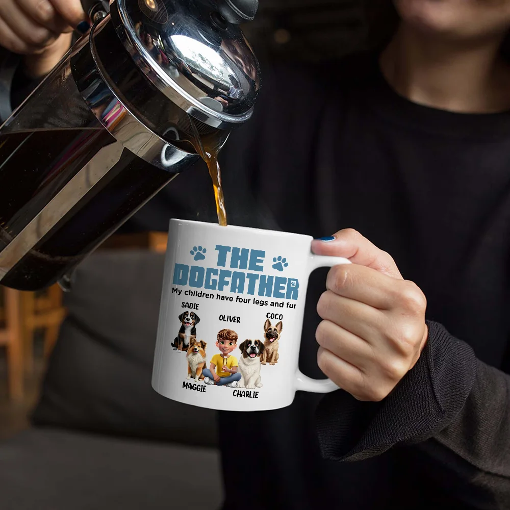 The Dogfather My Children Have Four Legs And Fur - Personalized Mug - Image 5
