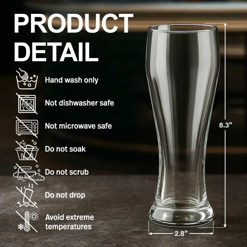 The Dogfather Pet Paw Hand Punch - Personalized Pilsner Glass - Image 5
