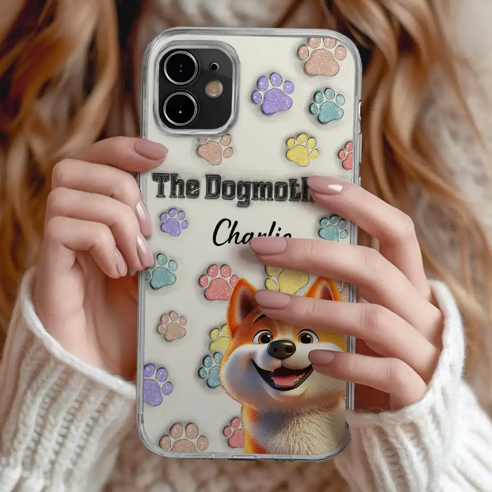 The Dogmother Dogfather Cute Dog - 3D Inflated Effect Printed, Personalized Clear Phone Case - Image 2