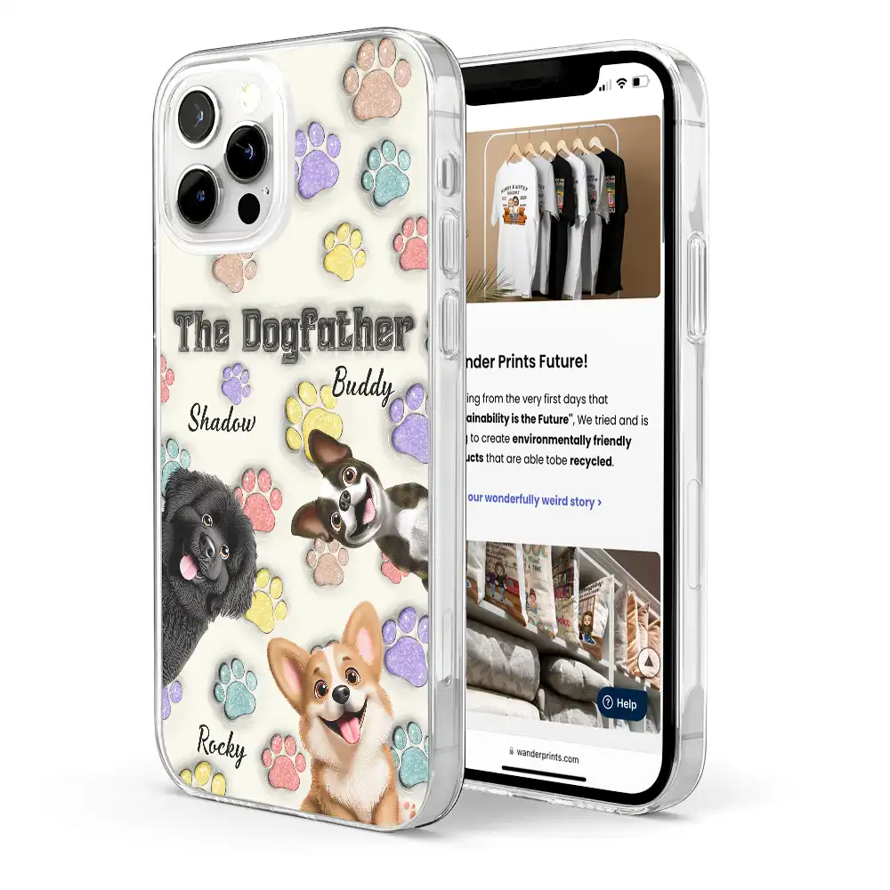 The Dogmother Dogfather Cute Dog - 3D Inflated Effect Printed, Personalized Clear Phone Case - Image 4