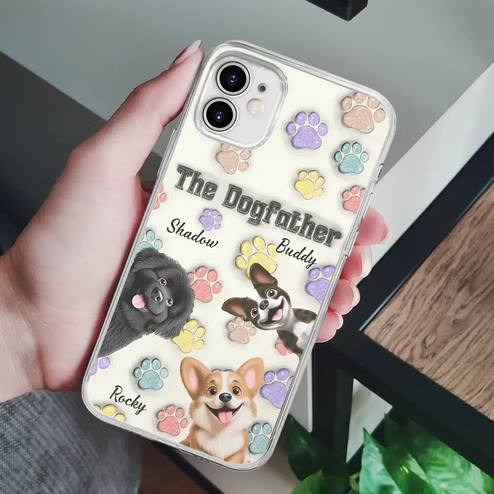 The Dogmother Dogfather Cute Dog - 3D Inflated Effect Printed, Personalized Clear Phone Case - Image 6