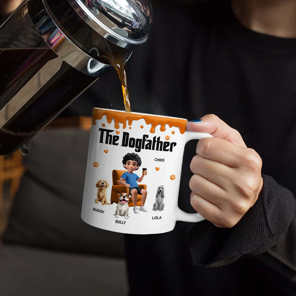 The Dogmother Dogfather - Personalized White Edge-to-Edge Mug - Image 4