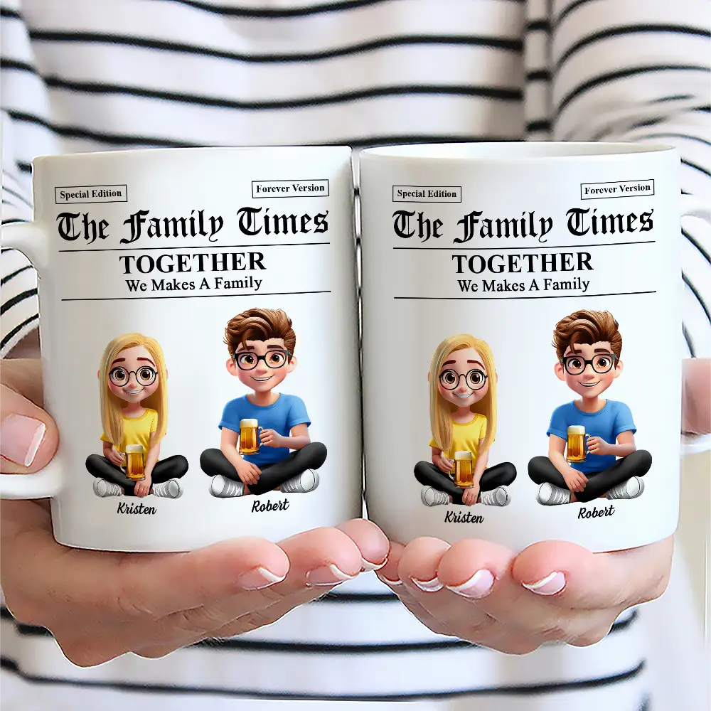 The Family Times Newspaper Theme - Personalized Mug - Image 2