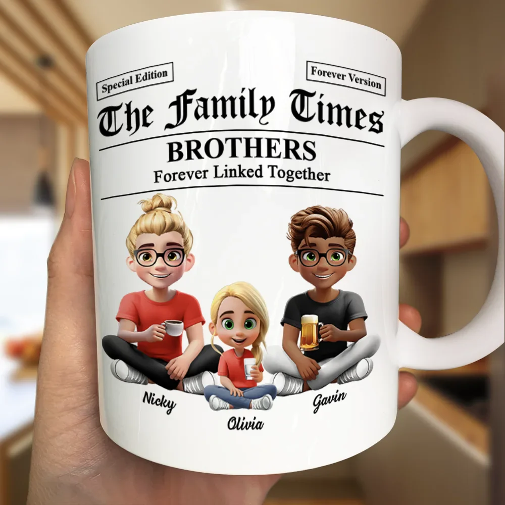 The Family Times Newspaper Theme - Personalized Mug - Image 3