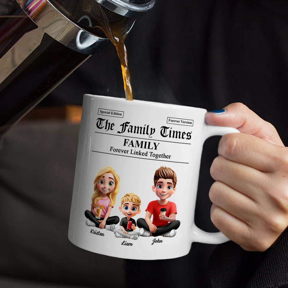 The Family Times Newspaper Theme - Personalized Mug - Image 5