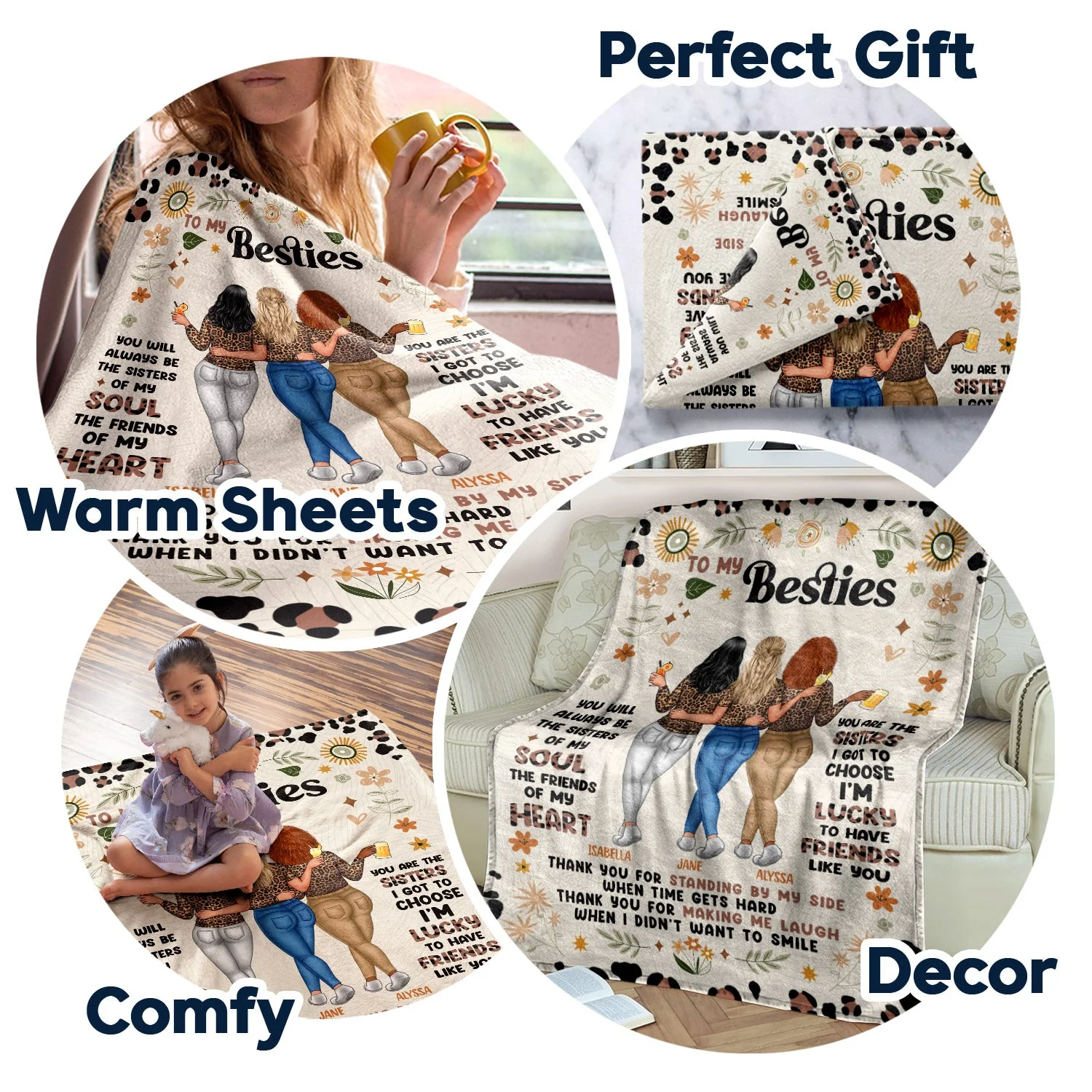 The Friend Of My Heart - Gift For Bestie, Sister, Women - Personalized Fleece Blanket - Image 5