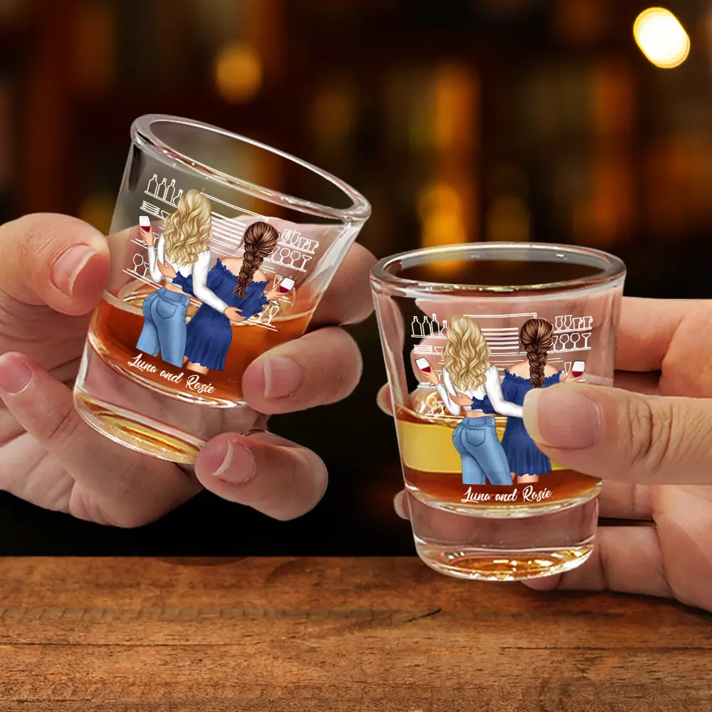 The Glue Holding Together - Personalized Shot Glass - Image 2