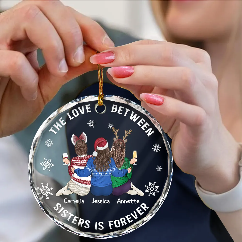 The Greatest Gift Our Parents Gave Us Family Sisters Brothers - Personalized Circle Glass Ornament - Image 4