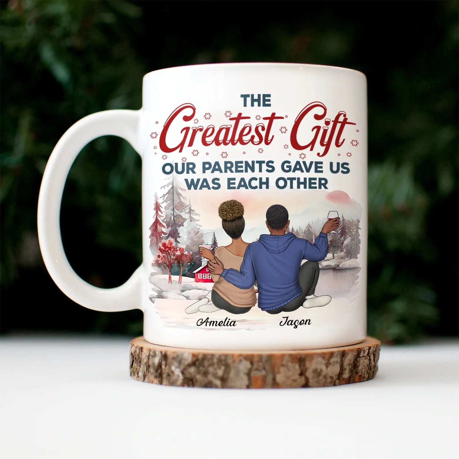 The Greatest Gift Our Parents Gave Us Was Each Other - Christmas Gift For Sibling, Sister, Brother - Personalized Mug - Image 3