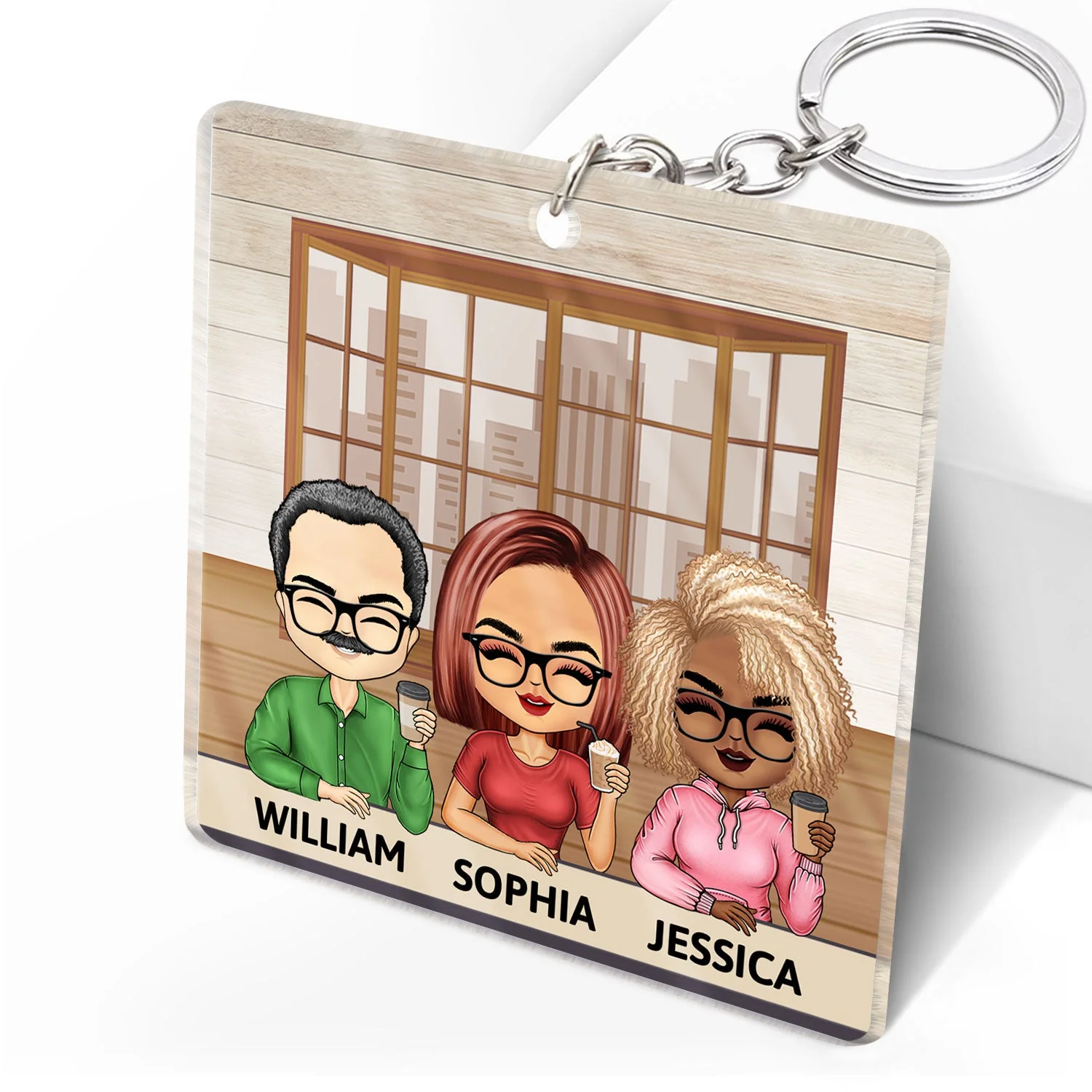 The Greatest Gift Our Parents Gave Us Was Each Other Family Sibling - Gift For Sisters And Brothers - Personalized Custom Acrylic Keychain - Image 2