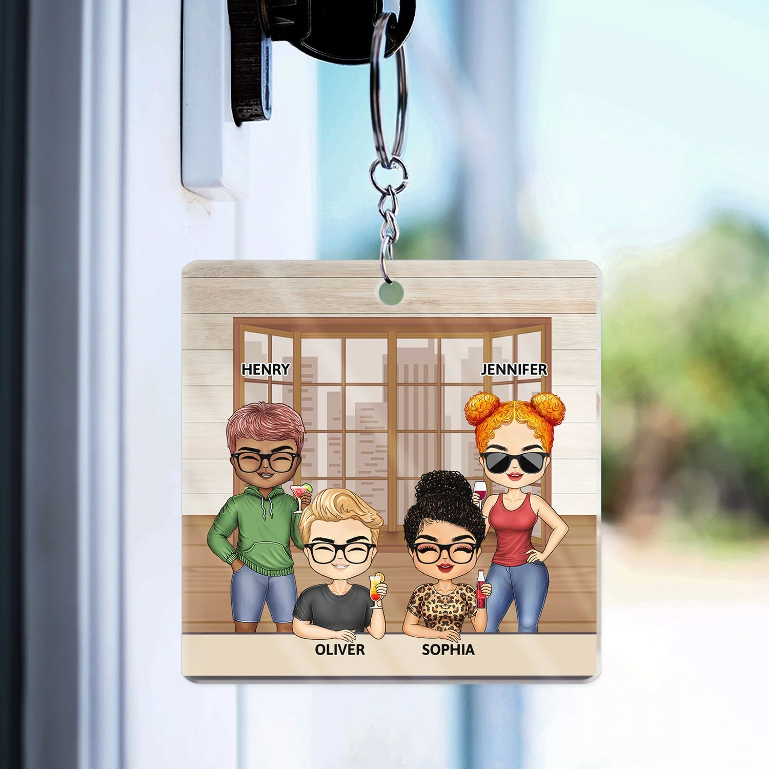 The Greatest Gift Our Parents Gave Us Was Each Other Family Sibling - Gift For Sisters And Brothers - Personalized Custom Acrylic Keychain - Image 3