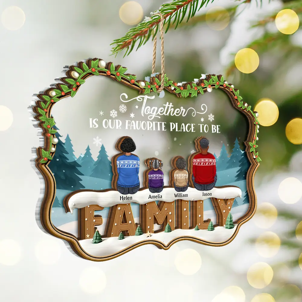 The Greatest Gift Our Parents Gave Us Was Each Other - Personalized 2-Layered Mix Ornament - Image 2