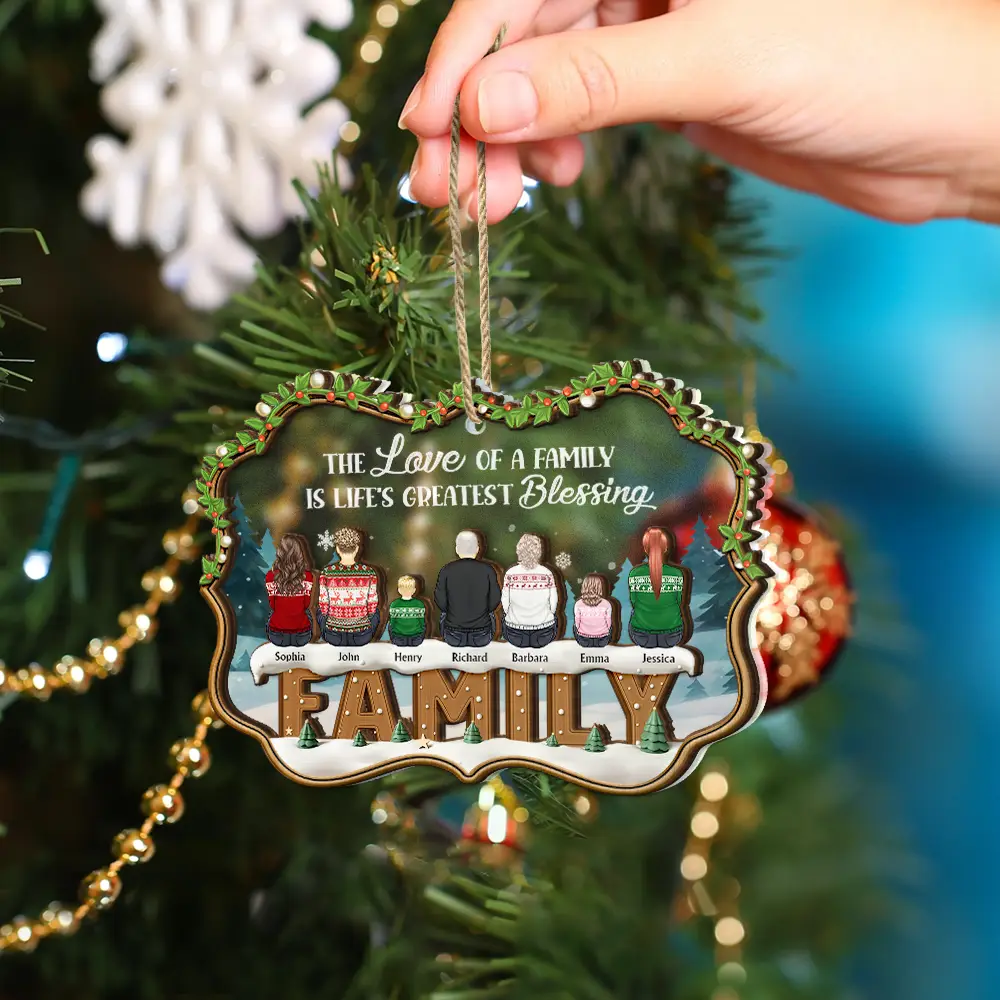 The Greatest Gift Our Parents Gave Us Was Each Other - Personalized 2-Layered Mix Ornament - Image 4