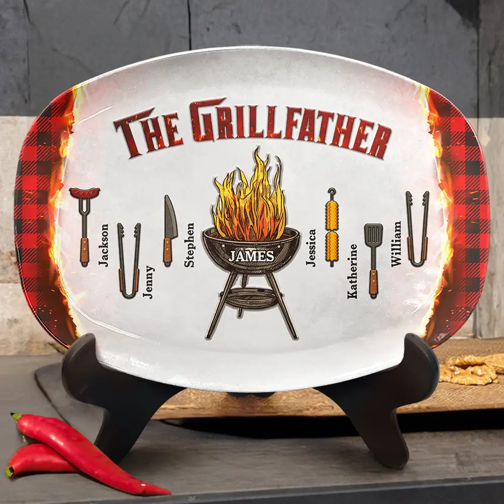The Grillfather - Personalized Plate - Image 3