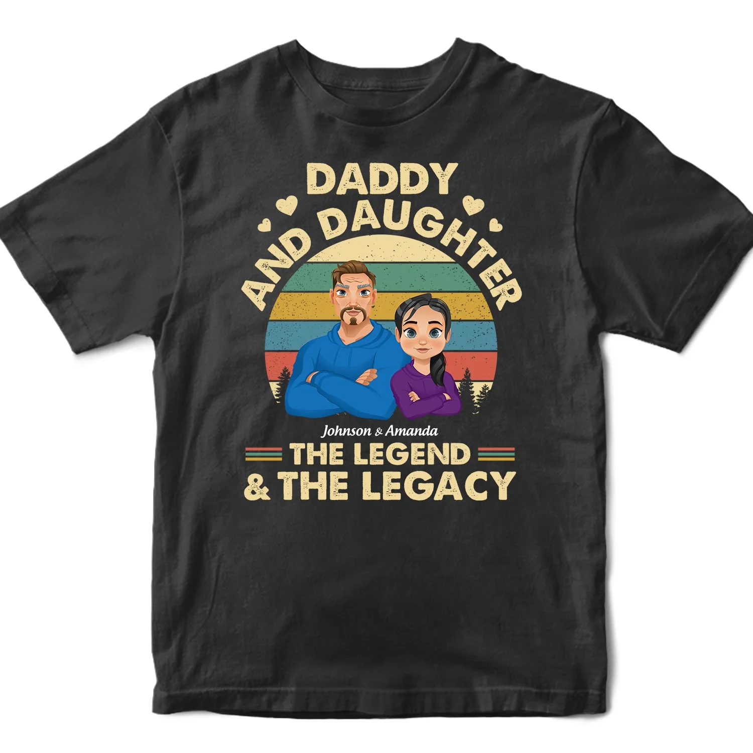 The Legend And The Legacy - Gift For Daughter Daddy - Personalized T Shirt - Image 5