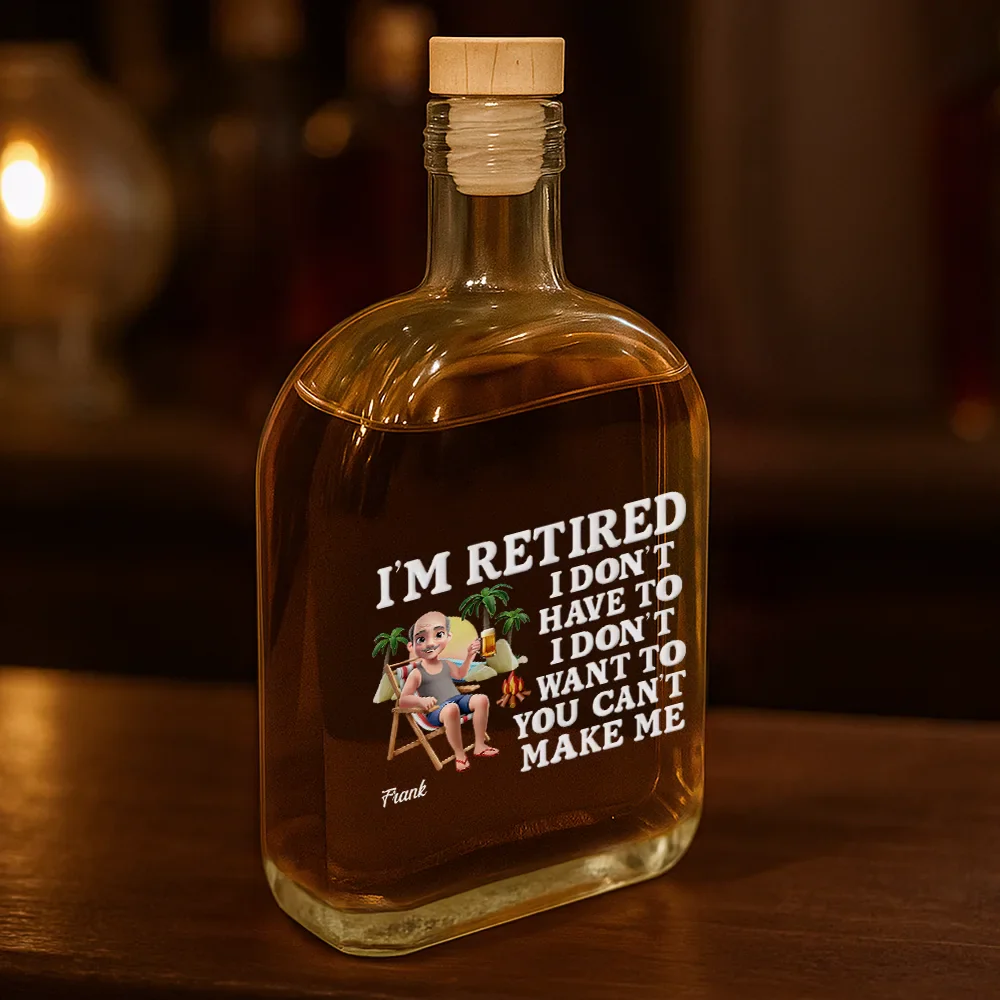 The Legend Has Retired 3D Effect - Personalized Whiskey Bottle - Image 3