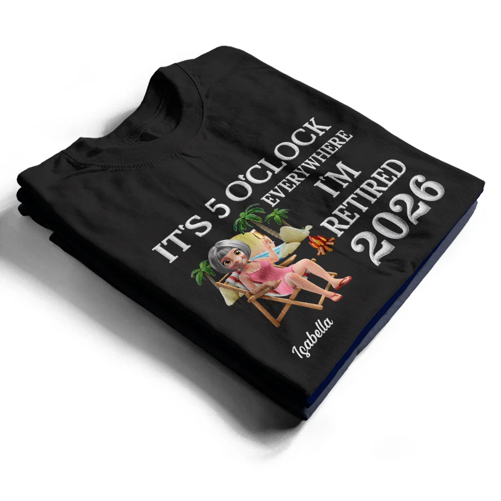The Legend Has Retired 3D Embroidery Effect - Personalized T Shirt - Image 2