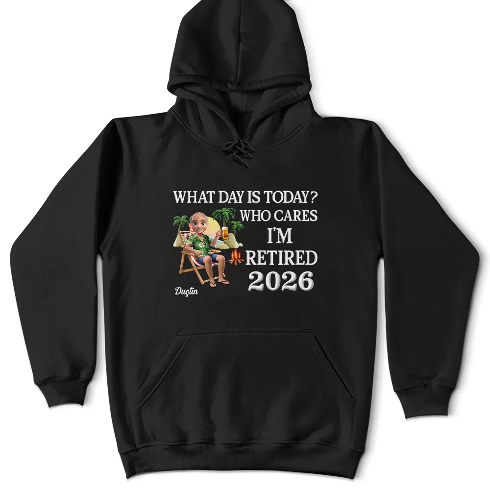 The Legend Has Retired 3D Embroidery Effect - Personalized T Shirt - Image 4