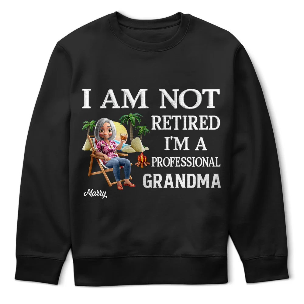 The Legend Has Retired 3D Embroidery Effect - Personalized T Shirt - Image 5
