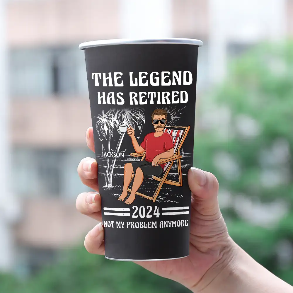 The Legend Has Retired Not My Problem Anymore - Personalized Aluminum Color Changing Cup - Image 3