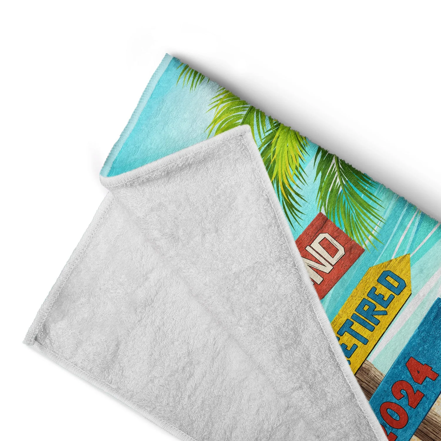 The Legend Has Retired - Retirement Gift For Dad And Grandpa - Personalized Beach Towel - Image 4