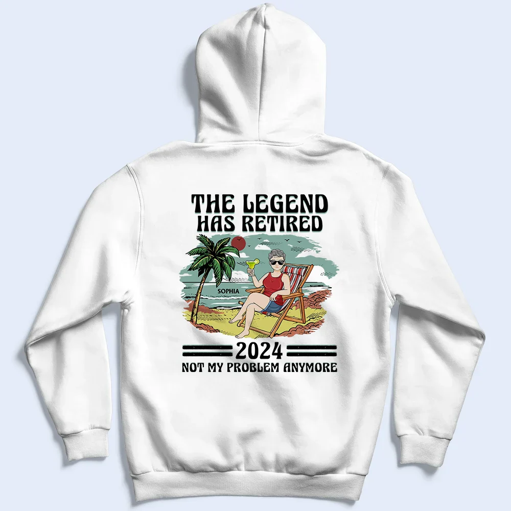The Legend Has Retired Vintage Backside - Personalized T Shirt - Image 4