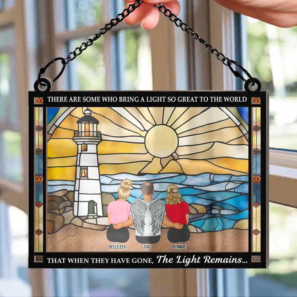 The Light Remains - Personalized Window Hanging Suncatcher Ornament - Image 2