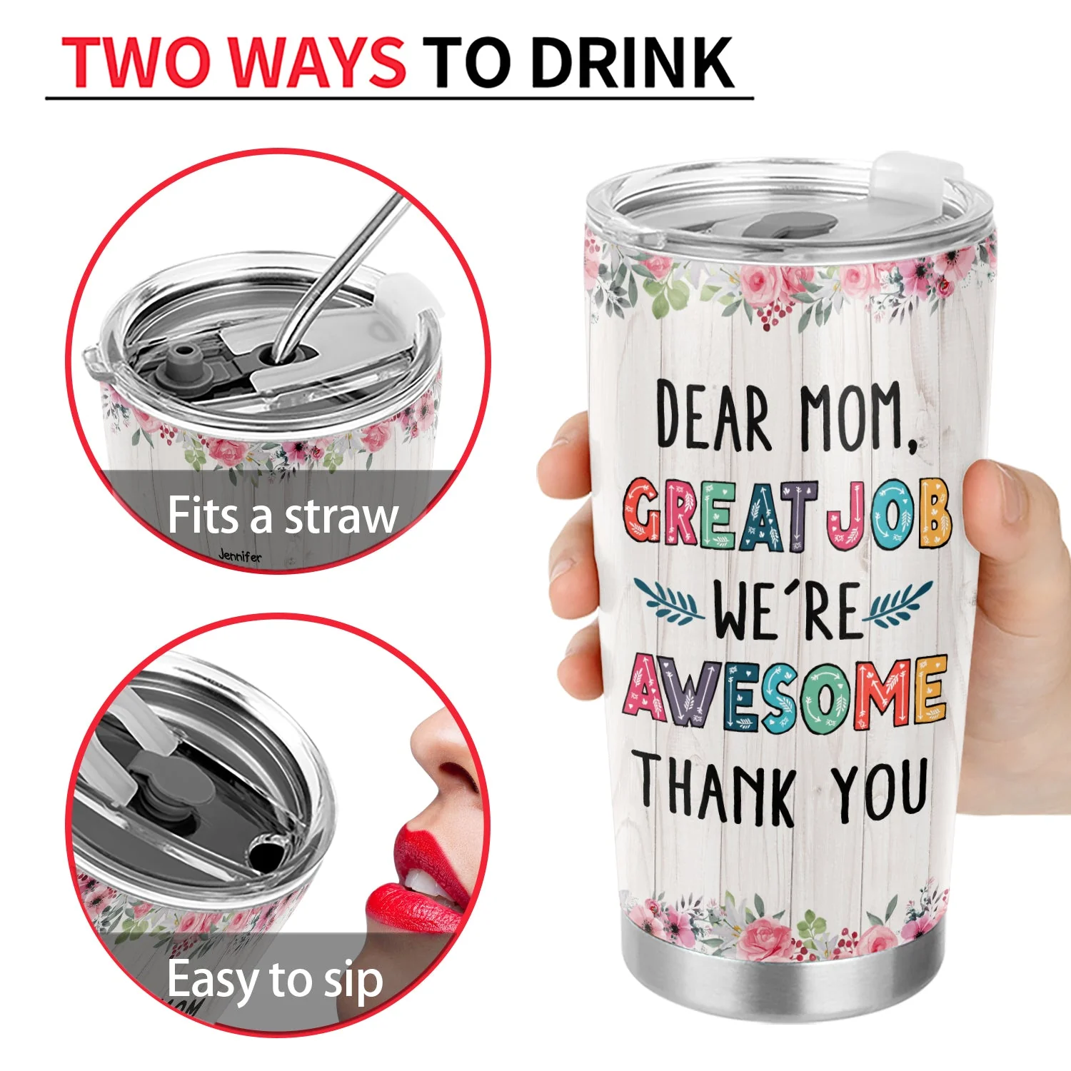 The Love Between A Mother & Daughters Sons Is Forever - Birthday, Loving Gift For Mom, Mother, Grandma, Grandmother - Personalized Custom Tumbler - Image 4