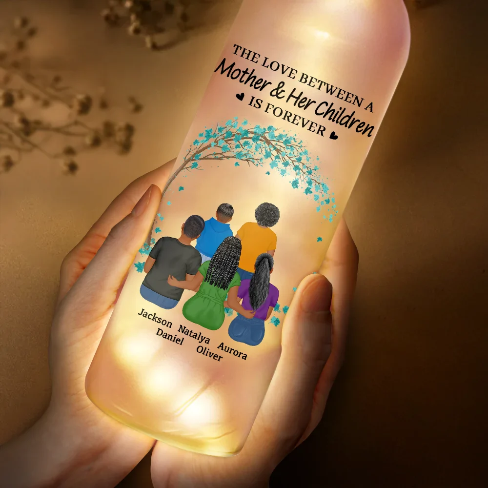 The Love Between A Mother & Her Daughters Sons - Personalized Bottle Light - Image 4
