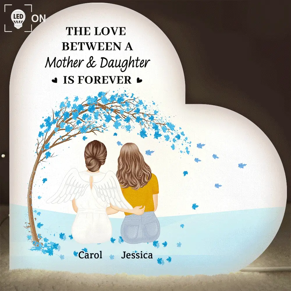 The Love Between A Mother & Her Daughters Sons - Personalized Custom Shaped Light Box - Image 2