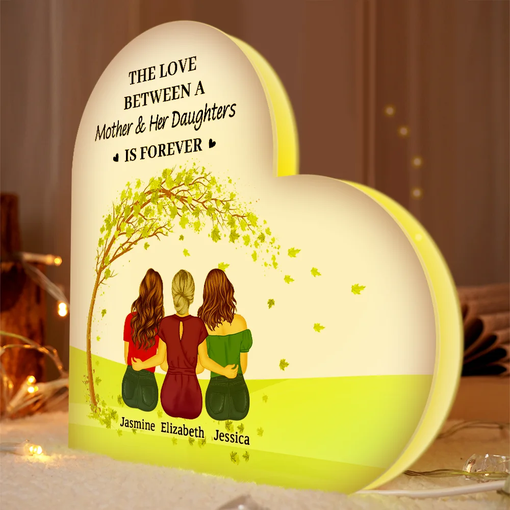 The Love Between A Mother & Her Daughters Sons - Personalized Custom Shaped Light Box - Image 4