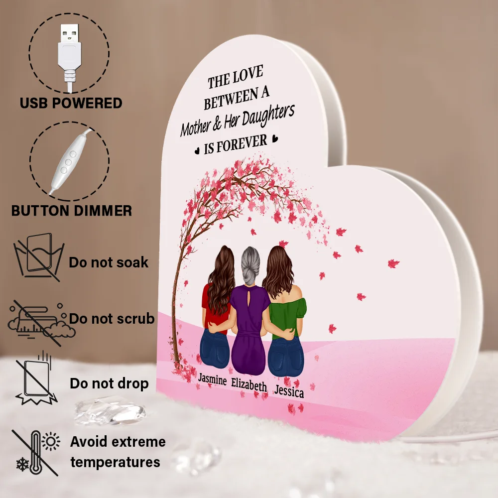 The Love Between A Mother & Her Daughters Sons - Personalized Custom Shaped Light Box - Image 6