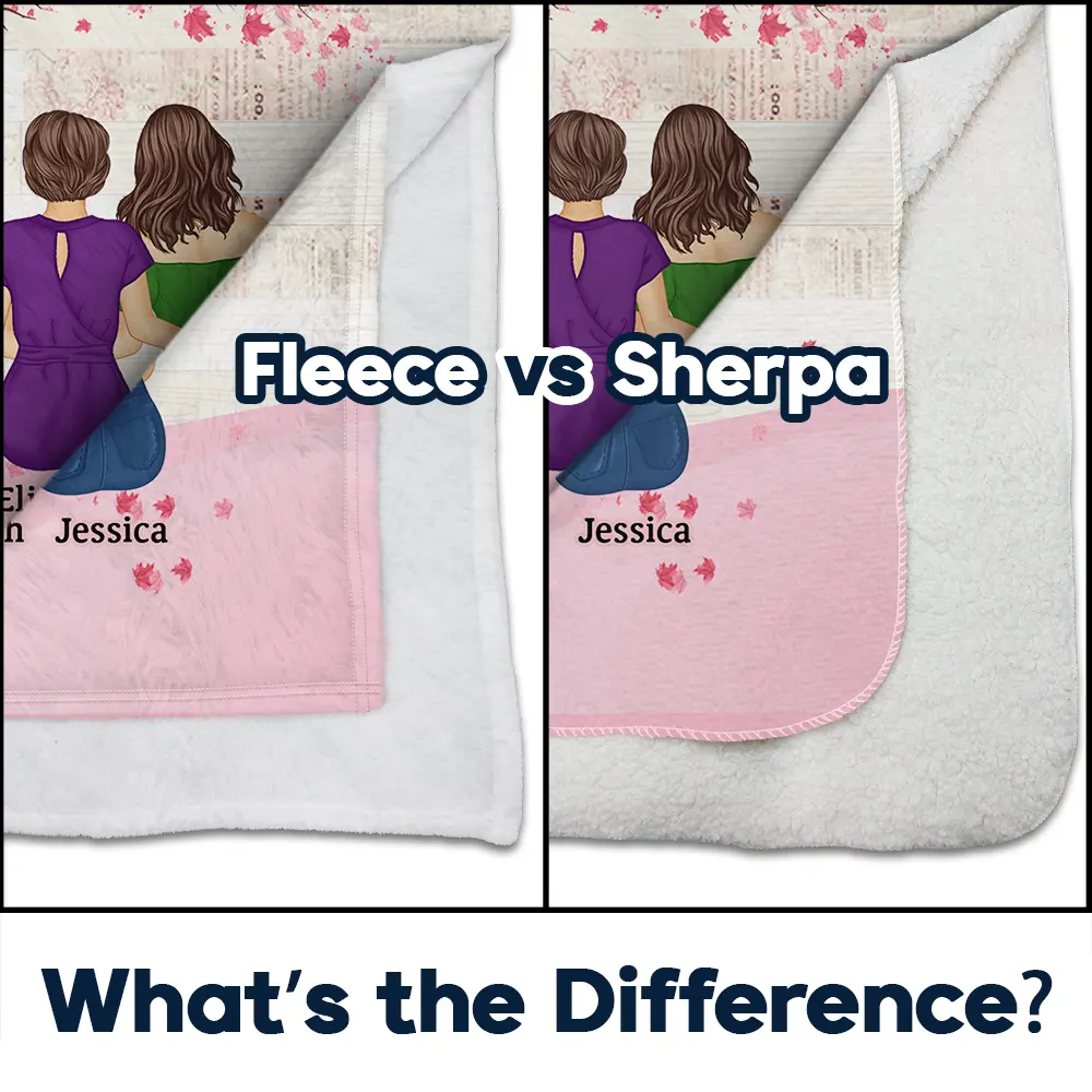 The Love Between A Mother & Her Daughters Sons - Personalized Fleece Blanket, Sherpa Blanket - Image 4