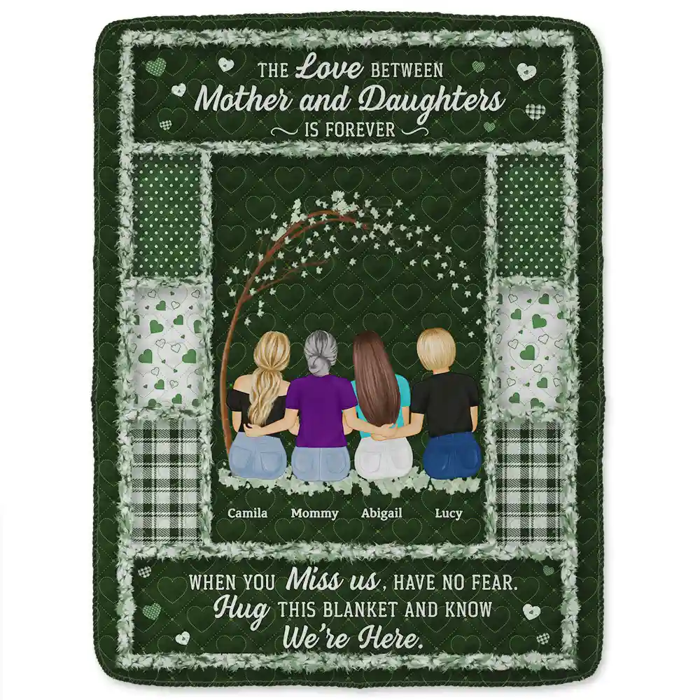 The Love Between Mother And Daughters - Personalized Fleece Blanket, Sherpa Blanket - Image 3