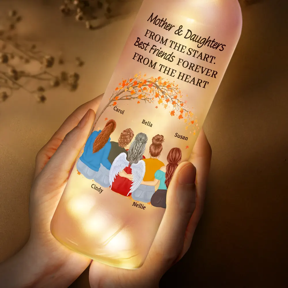 The Love Between Mother & Daughter Is Forever - Personalized Bottle Light - Image 3
