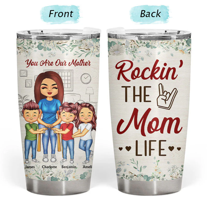The Love Between Mother & Daughters Is Forever - Mother Gift - Personalized Custom Tumbler - Image 3
