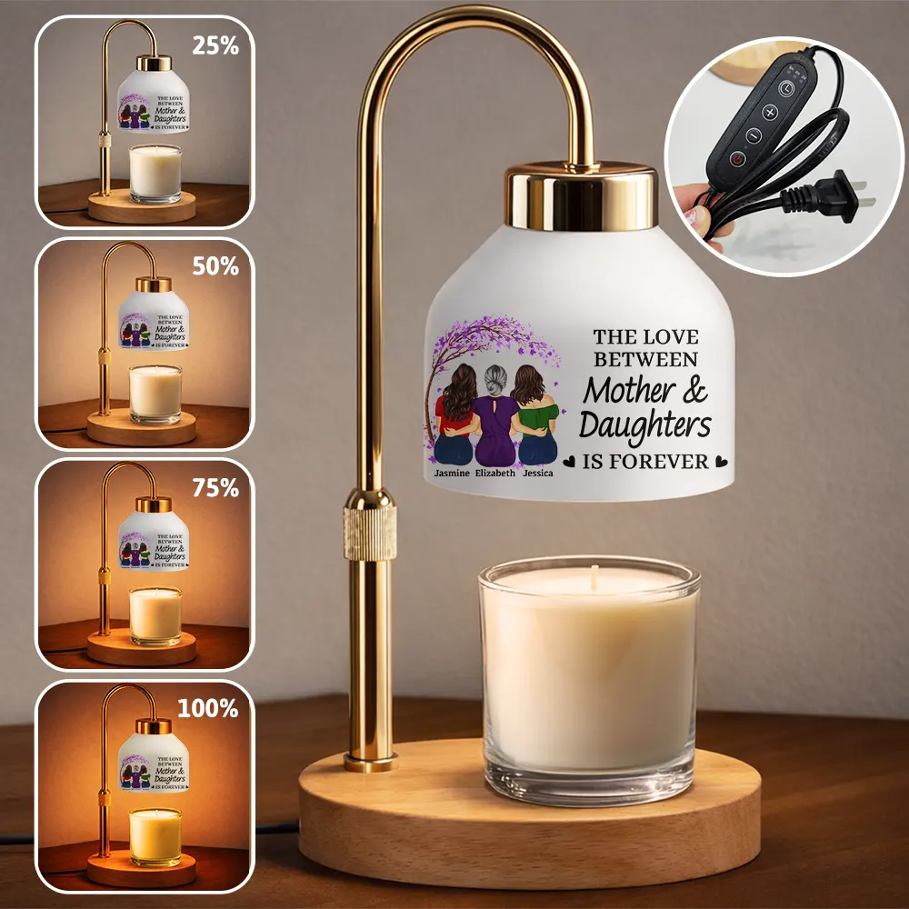 The Love Between Mother & Daughters Is Forever - Personalized Candle Warmer Lamp - Image 3