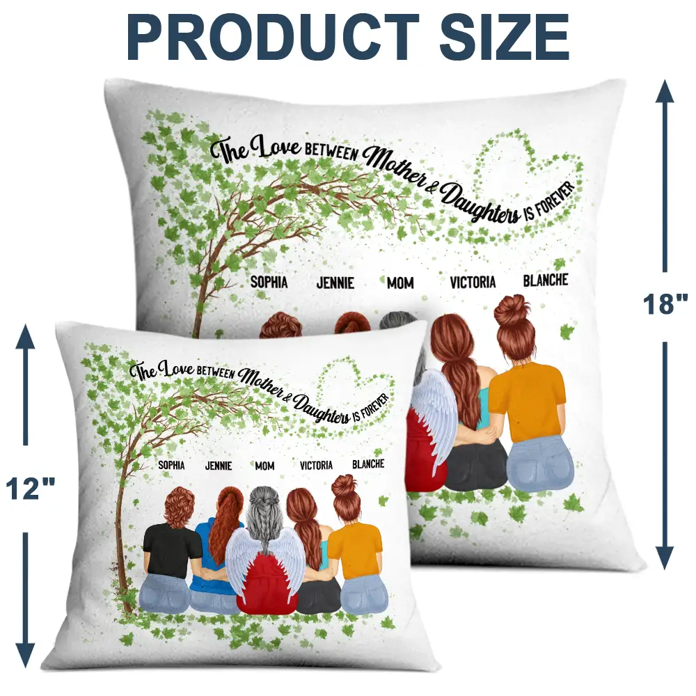 The Love Between Mother & Daughters Is Forever - Personalized Pillow - Image 4