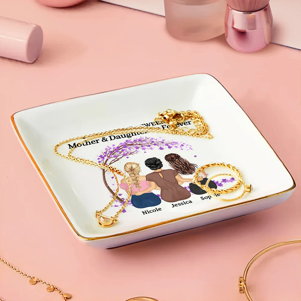 The Love Between Mother & Daughters Is Forever - Personalized Ring Dish - Image 3
